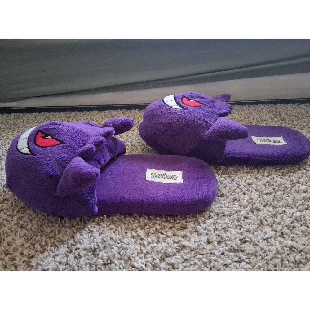 Gengar Slippers - Pokemon Bioworld Plush Slippers -Slip Ons Adult Size XL